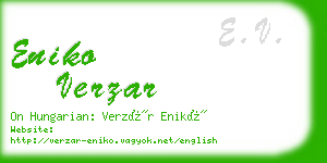 eniko verzar business card